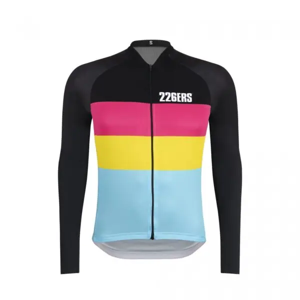 Čierny cyklistický dres s dlhým rukávom 226ers (L)